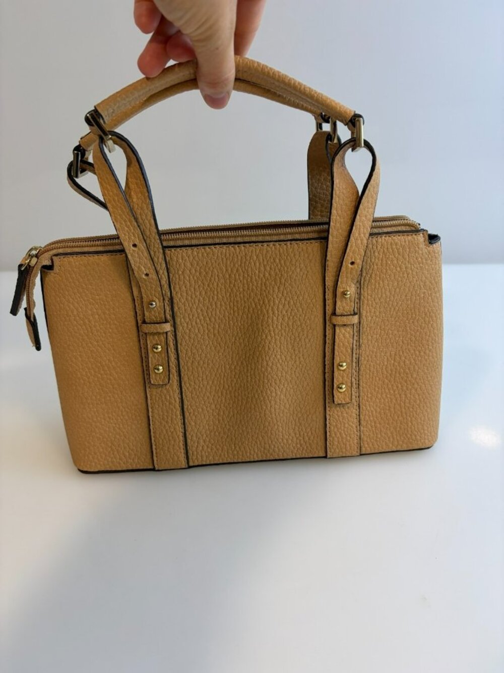 Liz Claiborne Small Double Strap Tan Handbag Purse NEW W/O TAG